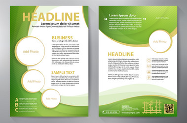 brochure design template vector image