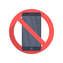 icon prohibiting the use of a mobile phone vector image