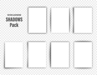 realistic shadows collection page dividers vector image