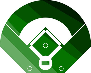 baseball field aerial view icon vector image