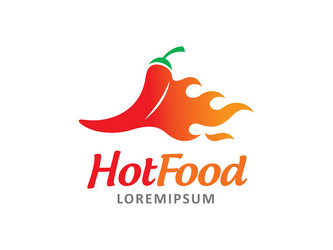 hot food logo symbol or icon template vector image