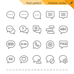 speech bubble thin icons vector image