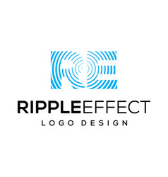 ripple effect logo design inspiration vector image