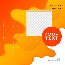 yellow orange social media post tendy banner vector image