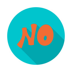 word no icon flat style vector image