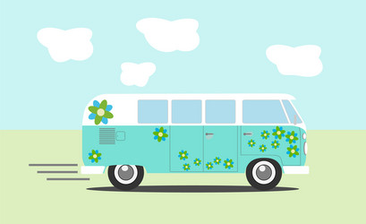 hippie van vector image