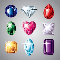 gemstones set vector image