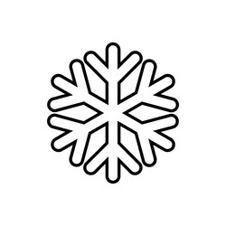 snowflake icon outline style design vector image