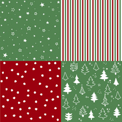 christmas pattern set vector image