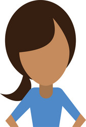 woman faceless avatar cartoon vector image