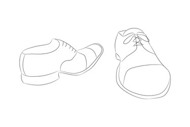 shoes line drawing vector image