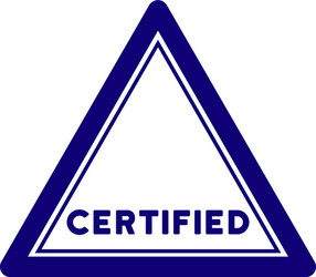 certified triangle seal template vector image