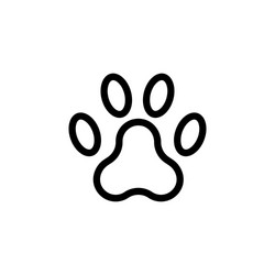 dog footprint paw foot print icon vector image