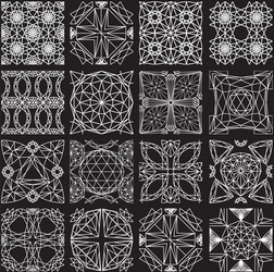 seamless pattern from diamond cutting on black vector image