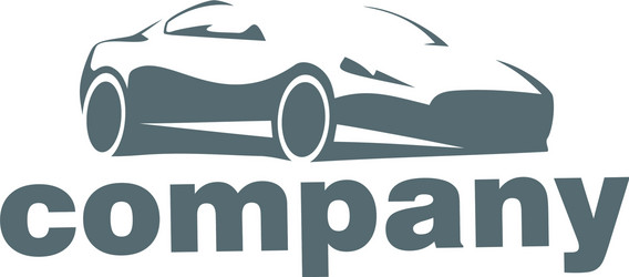 silhouette car logo vector image