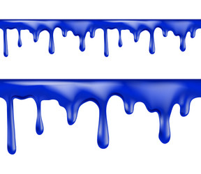 brightly colored blue paint drips seamless vector image