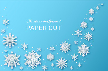 snowflakes design christmas and happy new year vector image