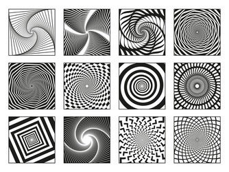 hypnotic spirals vortex motion hypnotise vector image