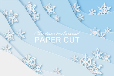 paper snowflakes background christmas card vector image