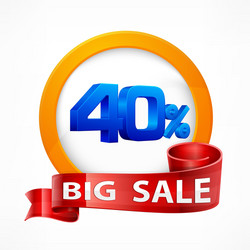 big sale inscription label vector image