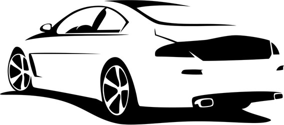 car silhouette vector image