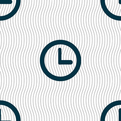 clock sign icon mechanical symbol seamless vector image