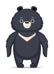 himalayan bear animal standing on a white vector image