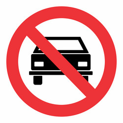 no car traffic sign vector image