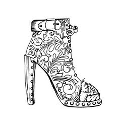 high-heeled shoes for woman fashion footwear vector image