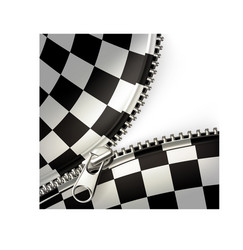 zipper checkered vector image