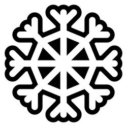 snowflake icon cold temperature symbol frost vector image