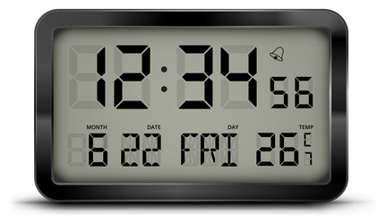 digital clock vector image