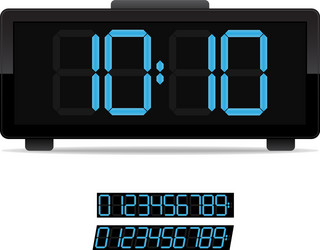 digital clock vector image