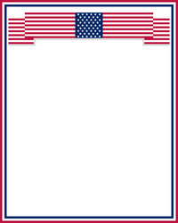 american frame with flag symbols vector image