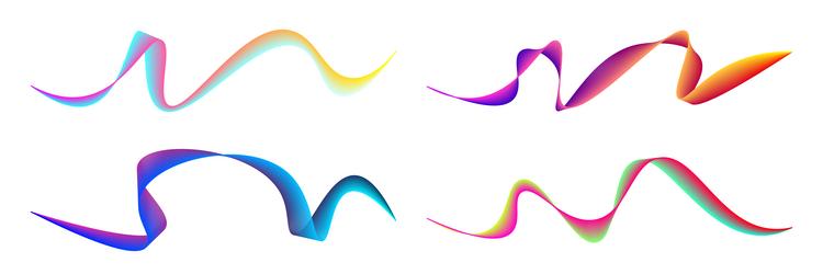 dynamic blending of gradient lines creating vector image