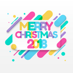 2018 happy new year greeting card vector image