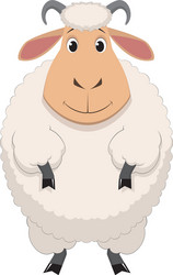 cartoon baby sheep vector image