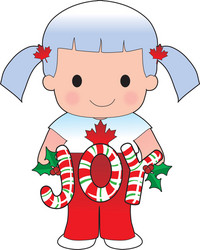 canadian christmas scene vector image