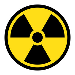 radiation hazard sign symbol of radioactive vector image