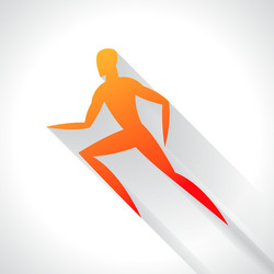 athletics emblem of abstract stylized running man vector image