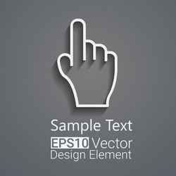 hand icon with shaddows vector image