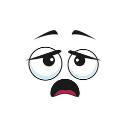 bored emoticon expression isolate puzzled emoji vector image