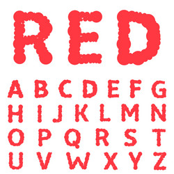 red paint letters vector image