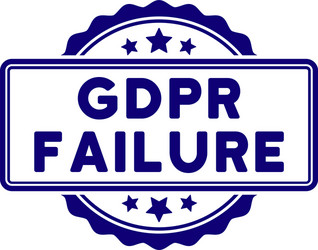 gdpr failure seal template vector image