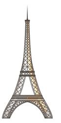 eiffel tower icon french landmark travel symbol vector image