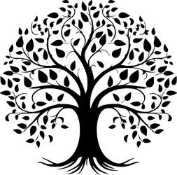 tree - minimalist and flat logo vector image