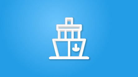 yacht boat realistic icon 3d line vector image