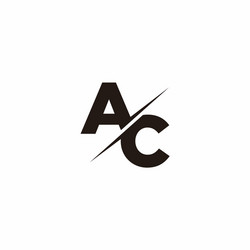 ac logo letter monogram slash with modern vector image