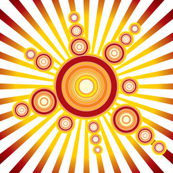 retro sun background vector image