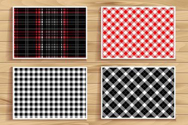 set of seamless tartan patterns vector image